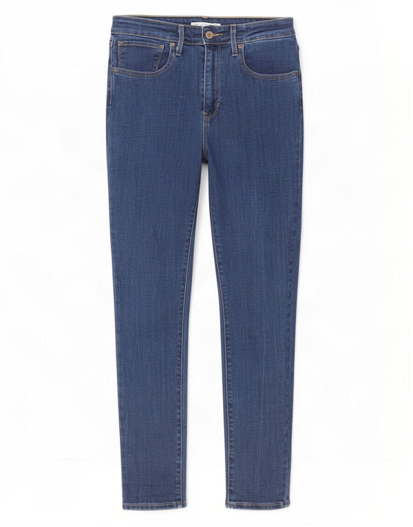 Levi's Womens 721 High Rise Skinny Jeans W30 L30 Navy Blue Cotton