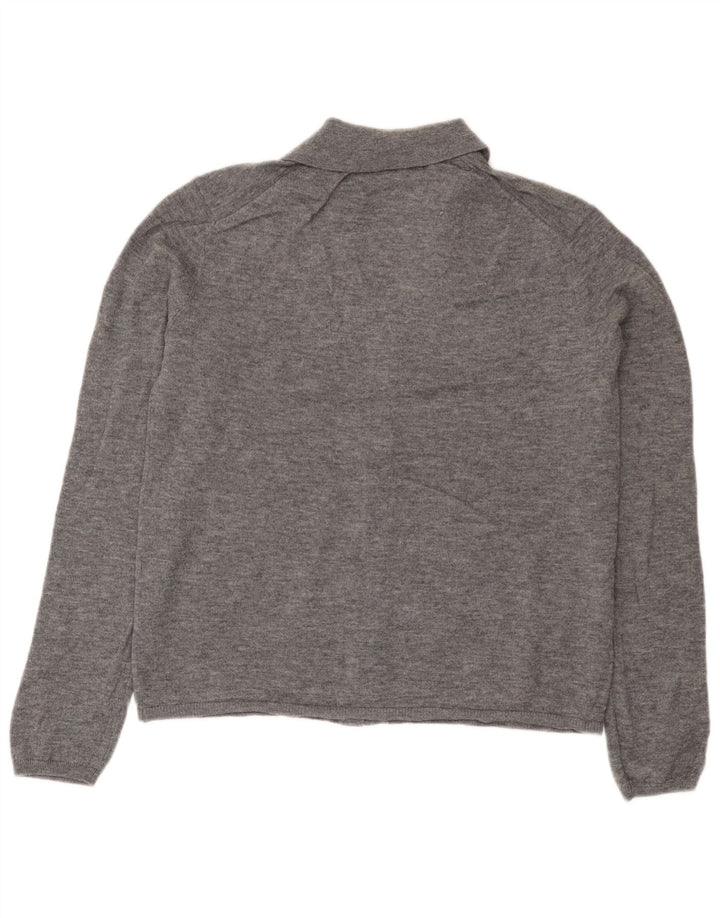 Pulover cardigan pentru femei Zara UK 18 XL Lână gri