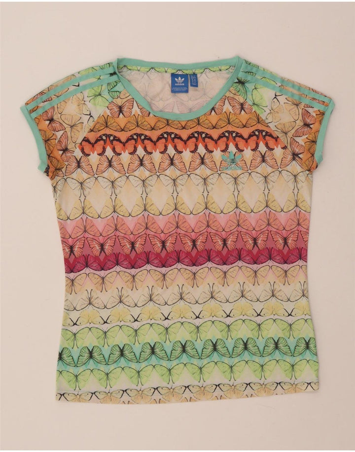 Tricou grafic ADIDAS pentru femei Top UK 12 Medium Multicolor Butterfly