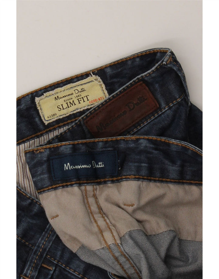 MASSIMO DUTTI Blugi subțiri pentru bărbați EU 44 Large W34 L28 Blue