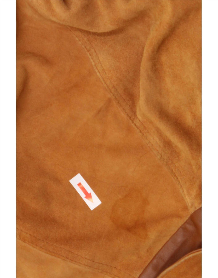 Jachetă vintage pentru bărbați din piele intoarsa IT46 Small Beige