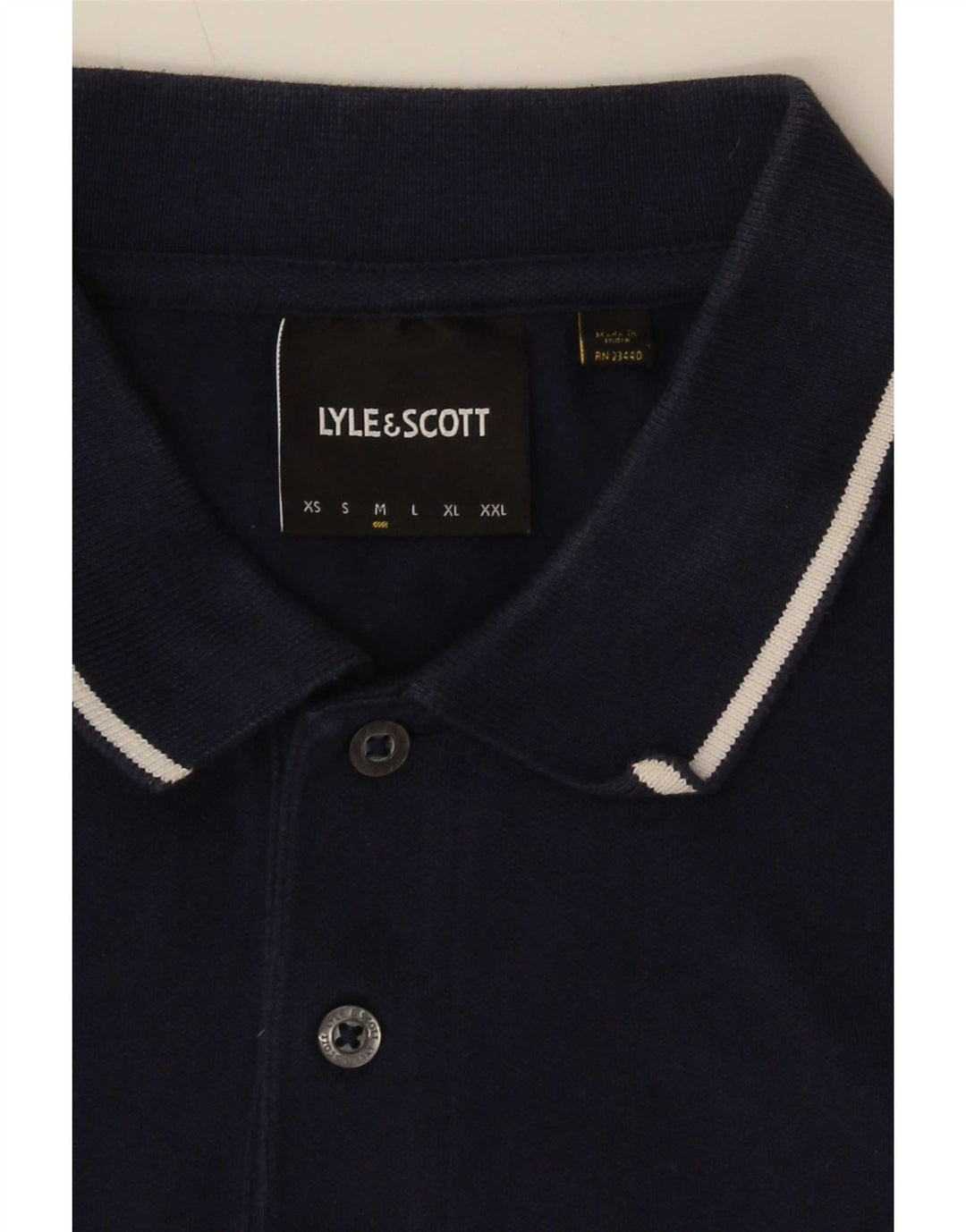 Tricou polo pentru bărbați Lyle & Scott, mediu bleumarin, cu dungi