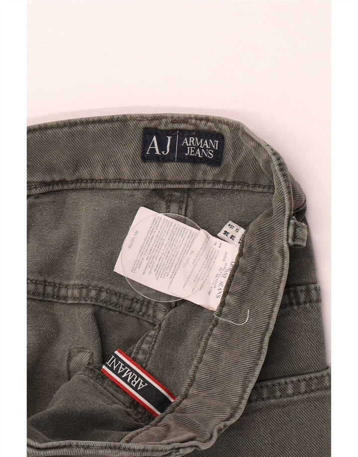 Blugi drepti pentru bărbați Armani W36 L34 bumbac verde