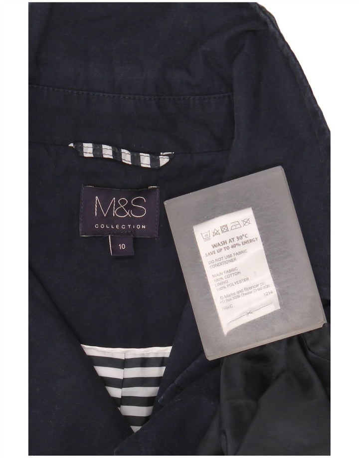 Palton pentru femei Marks & Spencer UK 10 mic din bumbac bleumarin