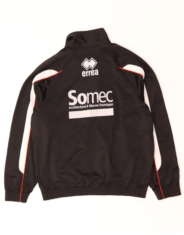 ERREA Jachetă de trening cu grafică pentru bărbați, mare, negru, poliester bloc de culoare