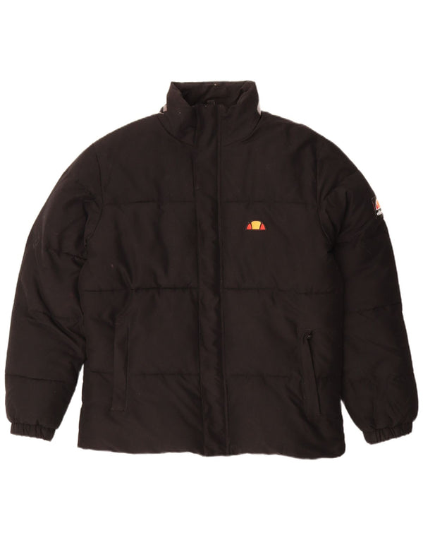 Jachetă căptușită cu grafică pentru bărbați Ellesse UK 40 Poliester negru mare