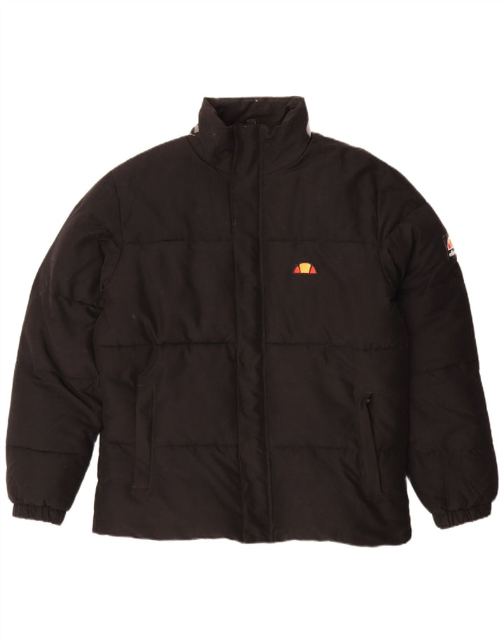 Jachetă căptușită cu grafică pentru bărbați Ellesse UK 40 Poliester negru mare
