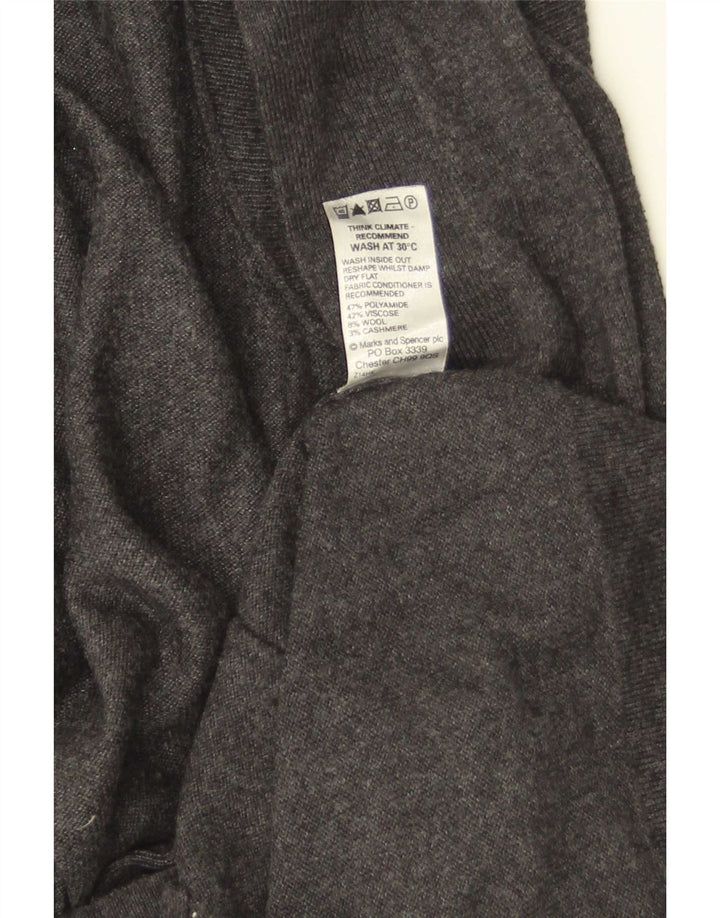 Pulover cardigan fără mâneci pentru femei Marks & Spencer UK 12 gri mediu