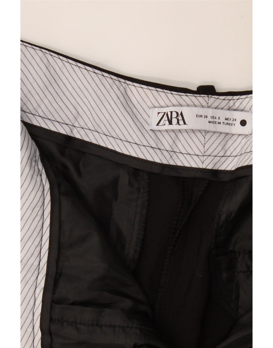 Pantaloni chino slim pentru femei ZARA EU 38 Mici L28 L27 Negri