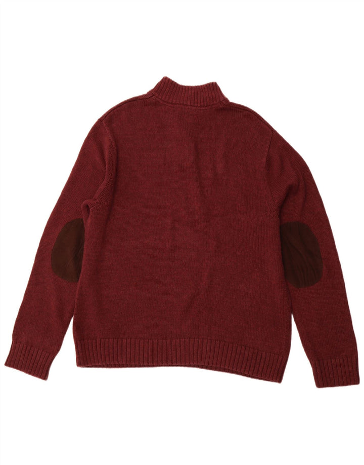 Pulover pentru bărbați CHAPS, cu gât cu nasturi, bumbac maro XL