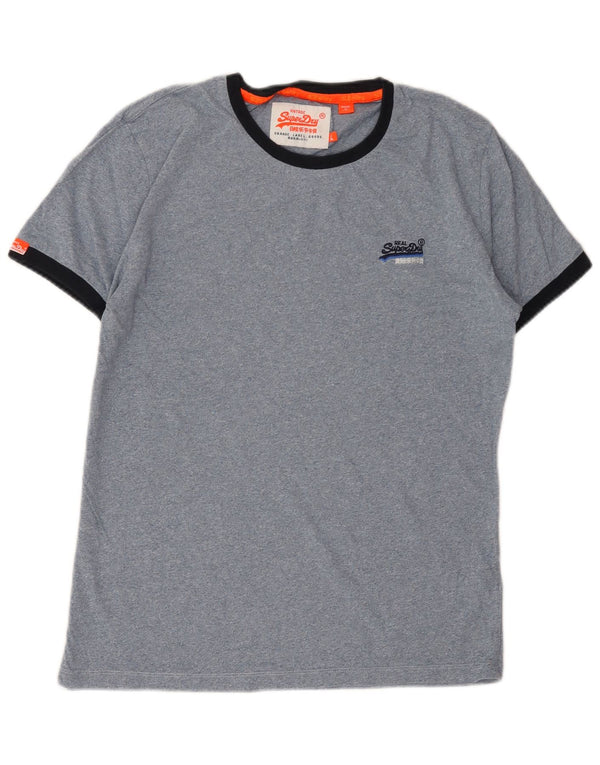 Tricou Superdry pentru bărbați Top mare din bumbac albastru