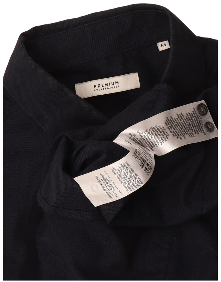 Cămașă Premium pentru bărbați Jack & Jones, bumbac mediu albastru bleumarin