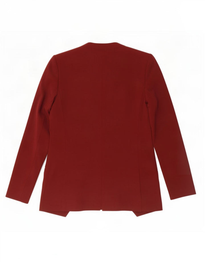 Jachetă pentru femei Marks & Spencer Open Blazer UK 8 Mic Bordeaux Poliester