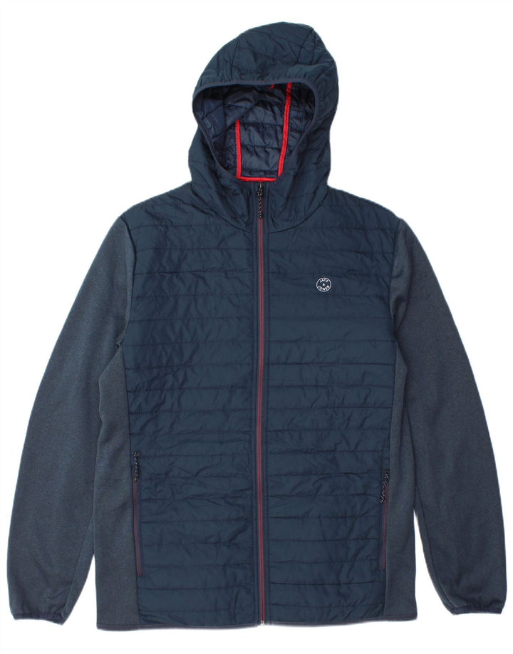 Jack & Jones Jachetă căptușită cu glugă pentru bărbați UK 38 Medium Bleumarin
