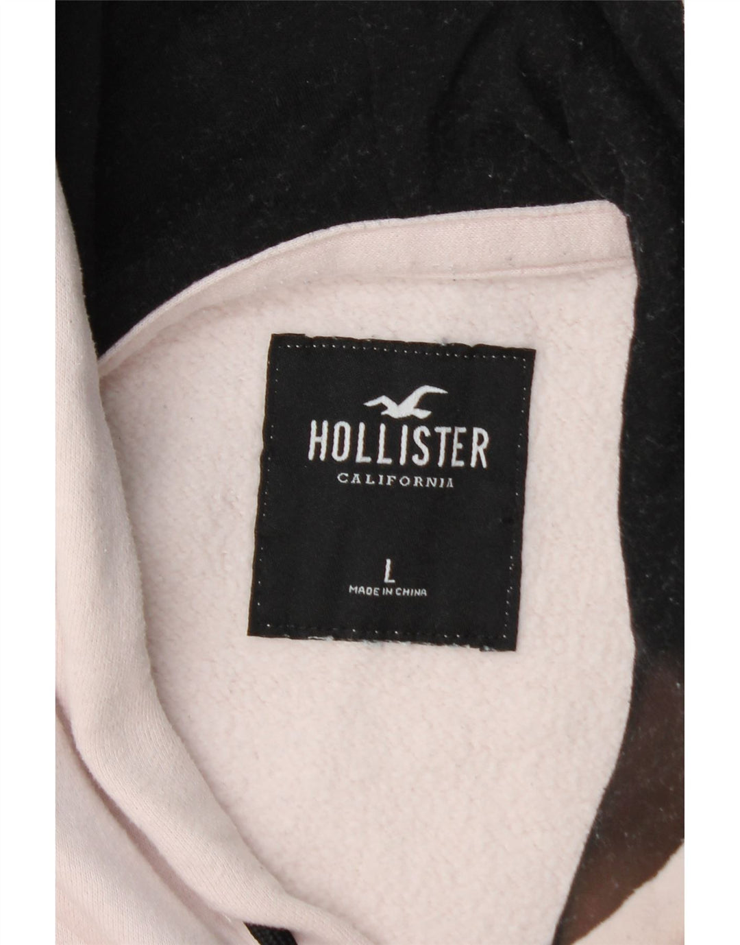 Pulover cu glugă cu grafic pentru bărbați HOLLISTER, mare, alb, din bumbac