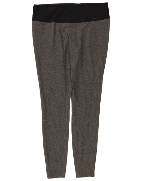 Leggings Dri Fit NIKE pentru femei UK 18 XL poliester gri