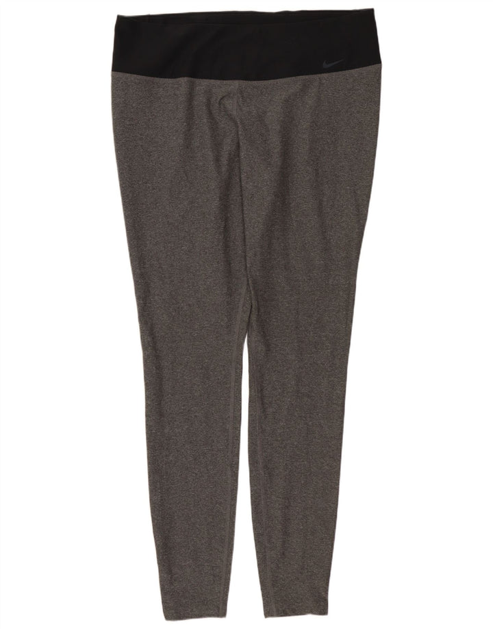 Leggings Dri Fit NIKE pentru femei UK 18 XL poliester gri