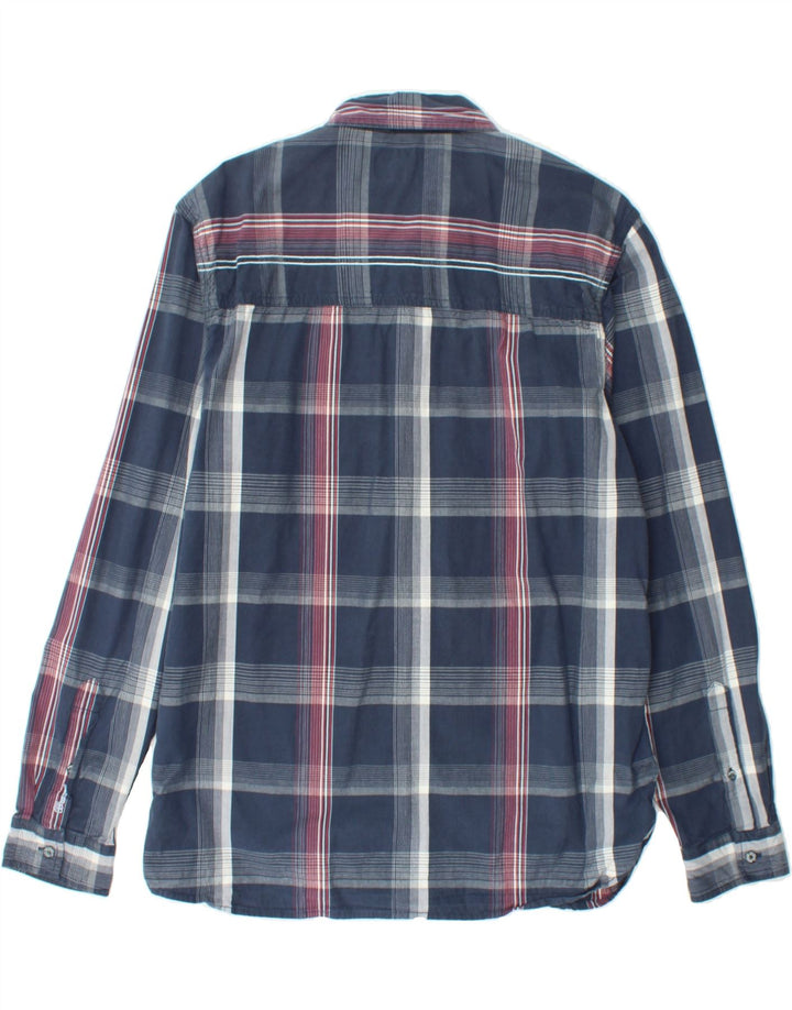 WRANGLER Mens Shirt Large Navy Blue Check Vintage Wrangler and Second-Hand Wrangler from Messina Hembry 
