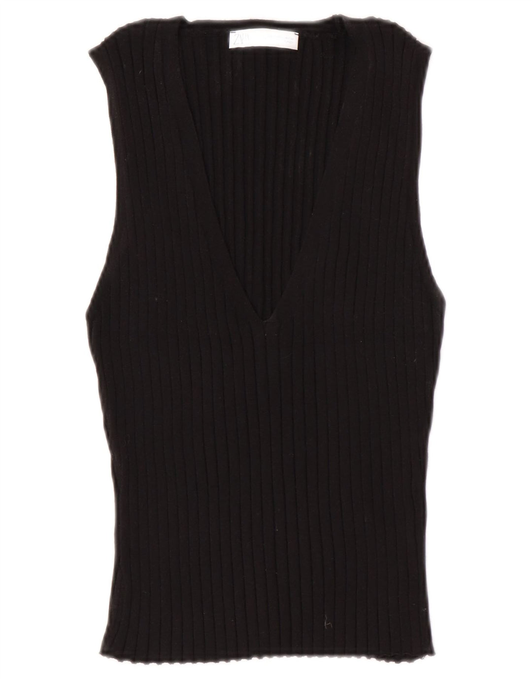 Vesta Zara Femei Tank Top UK 14 Large Negru