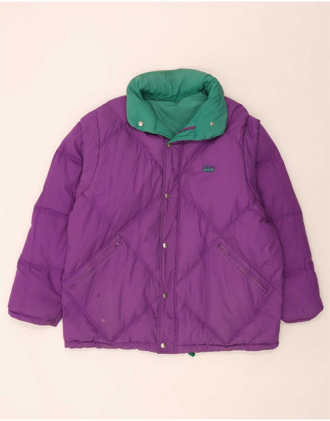 Jachetă căptușită reversibilă Diadora pentru bărbați, 40, mare, verde, poliester