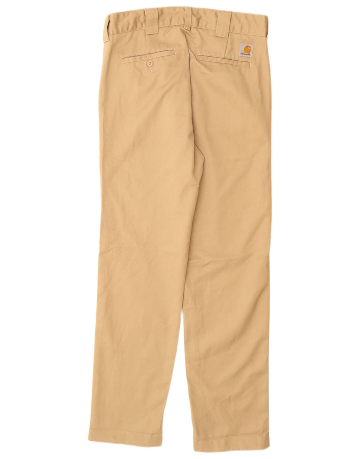 CARHARTT Pantaloni chino subțiri pentru bărbați W28 L30 poliester bej