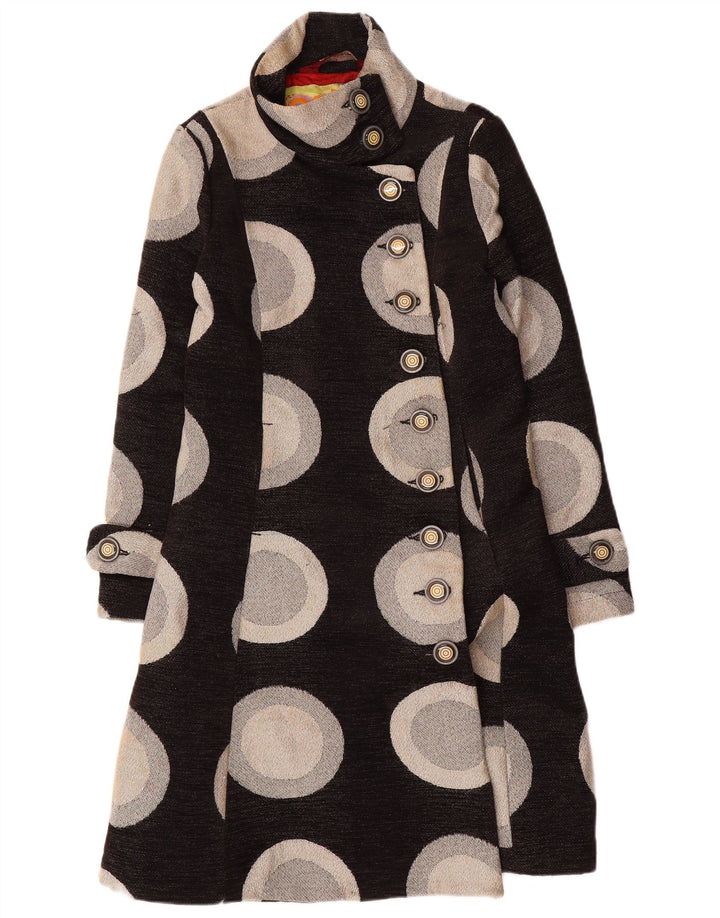 Palton pentru femei Desigual EU 38 Poliester geometric negru mediu