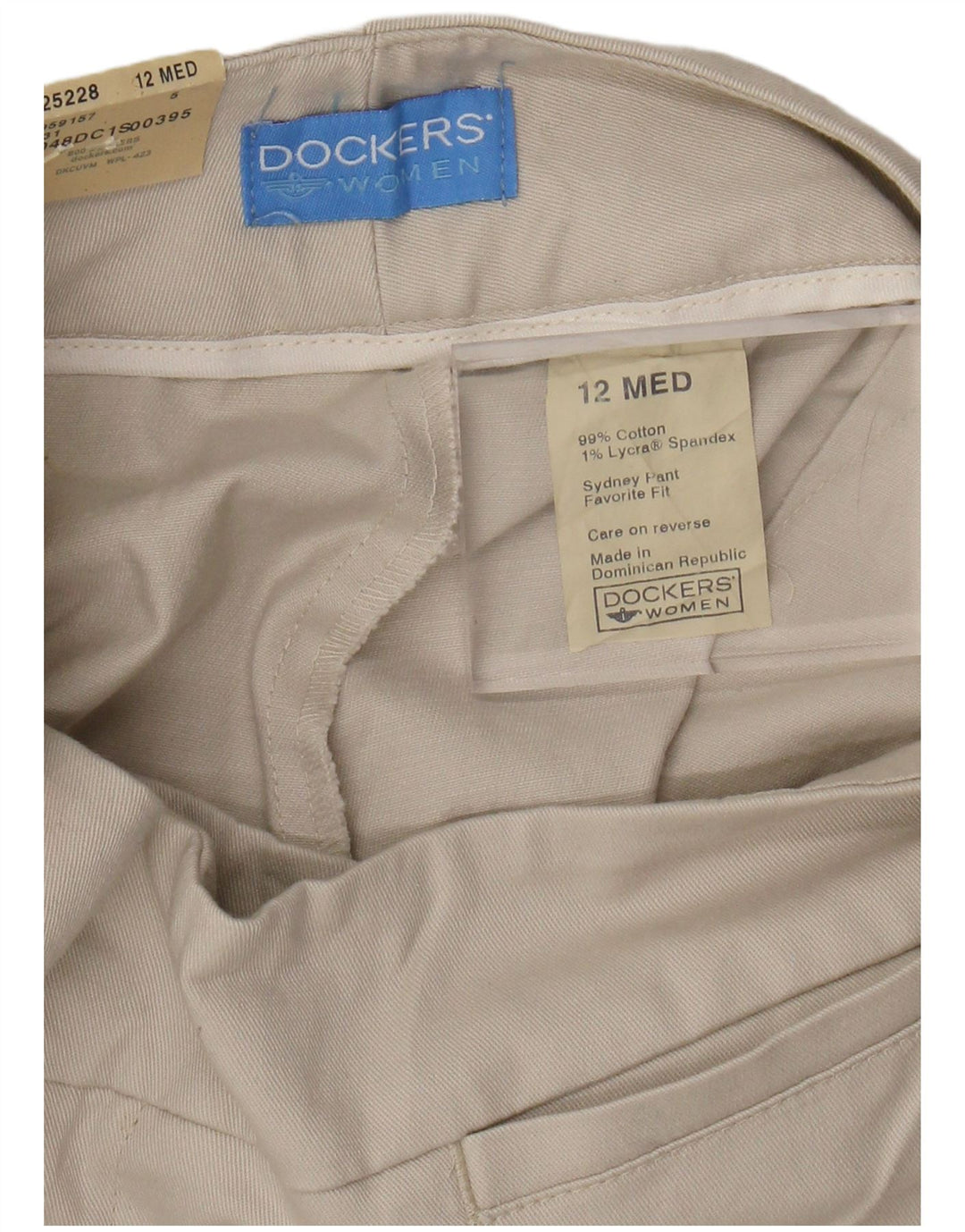DOCKERS Pantaloni casual pentru femei, cu potrivire preferată US 12 Large W30 L31 Bej
