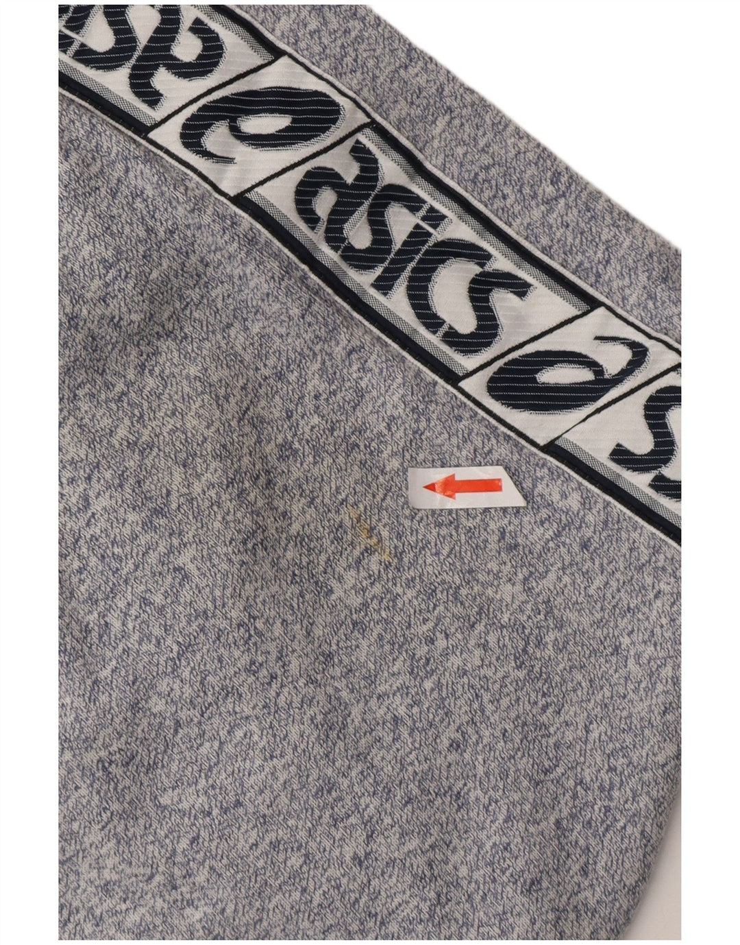 Pantaloni de trening ASICS pentru bărbați cu grafică, bumbac cu pete, albastru bleumarin mediu