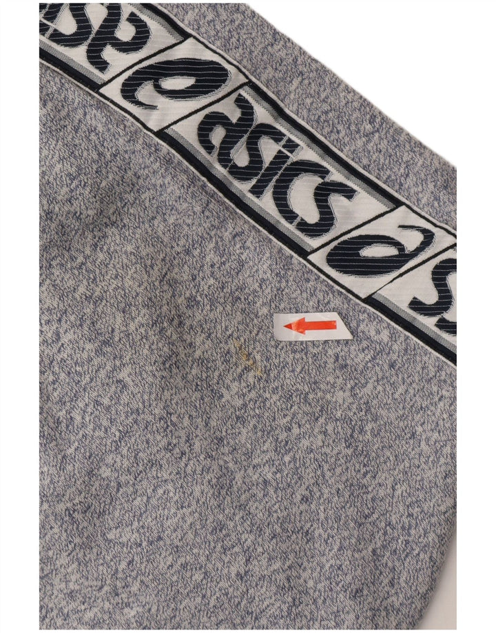 Pantaloni de trening ASICS pentru bărbați cu grafică, bumbac cu pete, albastru bleumarin mediu