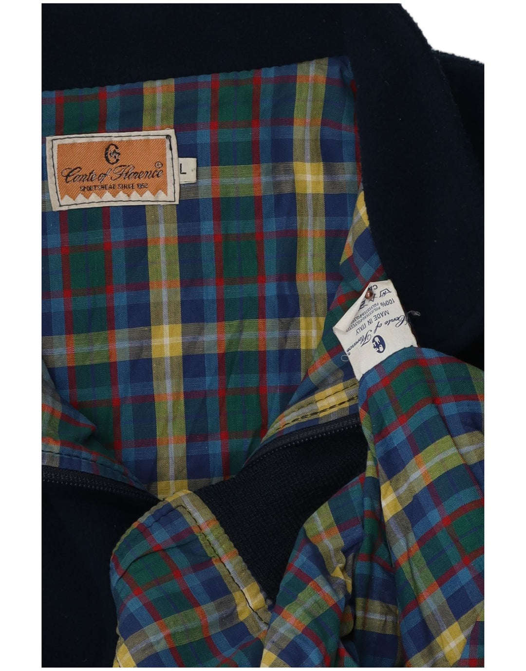 Jachetă Bomber Fleece pentru bărbați Conte of Florence UK 40 Poliester mare bleumarin