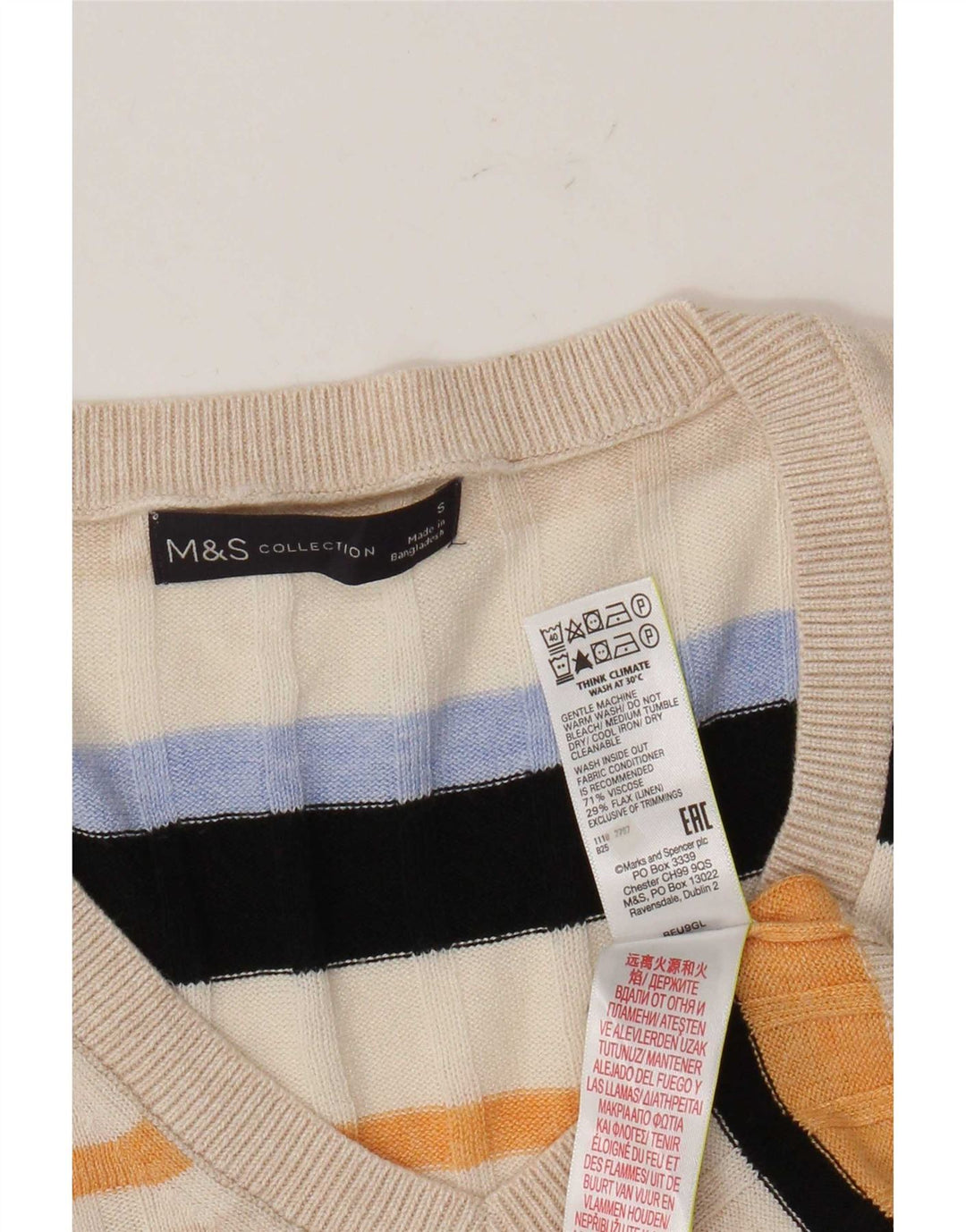 Marks & Spencer Womens Vest Tank Top UK 10 Small Multicolore Dungi