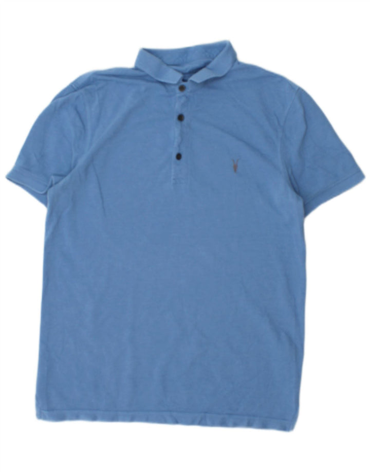 ALL SAINTS Cămașă Polo pentru bărbați Bumbac albastru mic