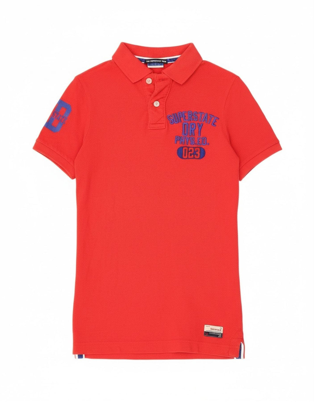 Tricou polo grafic pentru bărbați Superdry, bumbac roșu mic