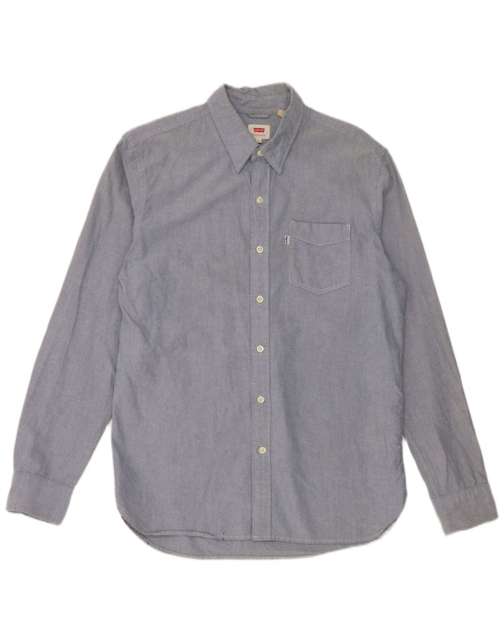 Cămașă Levi's pentru bărbați, bumbac albastru mediu