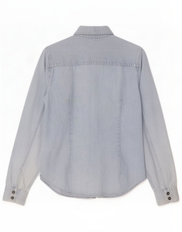 Calvin Klein Jeans Cămașă de damă din denim UK 10 Small Blue Bumbac