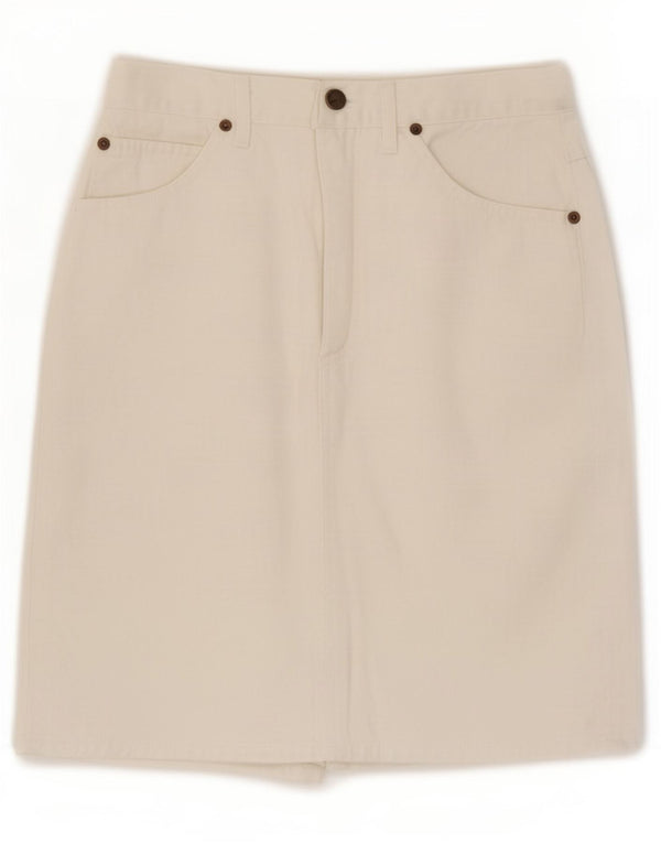 Americanino Womens Straight Skirt Medium W30 White Cotton