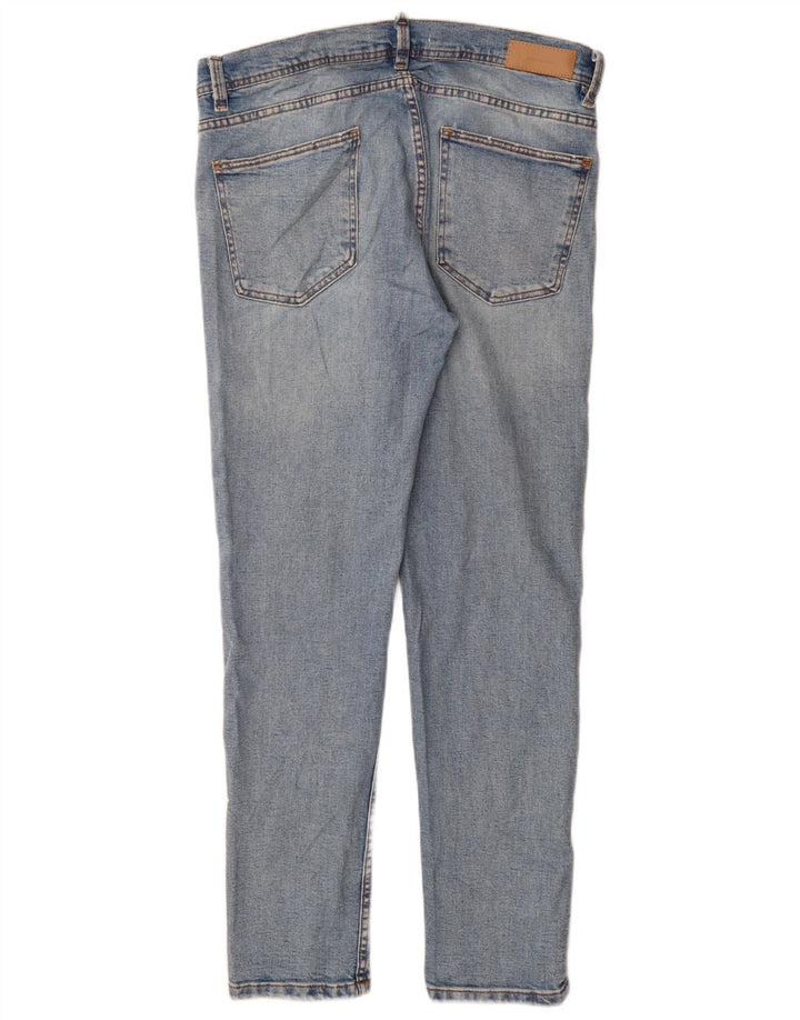 Blugi slim pentru bărbați Zara EU 44 Large W34 L32 Blue Bumbac
