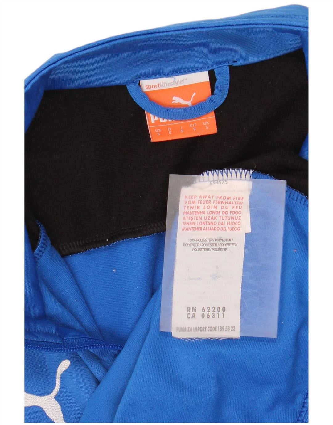 Jachetă de trening pentru bărbați Puma, albastru, poliester color bloc
