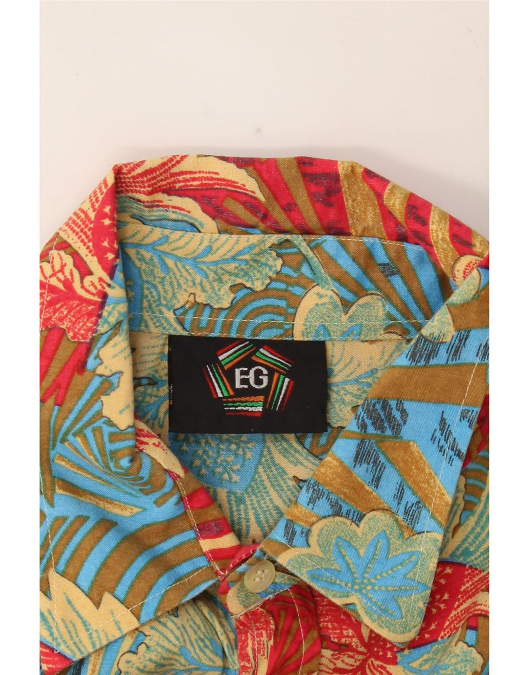 VINTAGE Mens Shirt Medium Multicoloured Floral Vintage Vintage and Second-Hand Vintage from Messina Hembry 