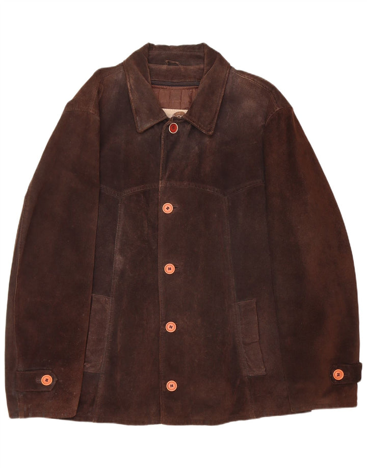 Jachetă de piele intoarsă pentru bărbați Conbipel IT 54 XL din piele maro