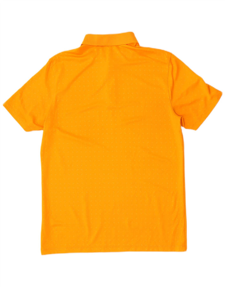 Tricou polo Nike Dri Fit Standard Fit pentru bărbați, poliester cu pete portocaliu mediu