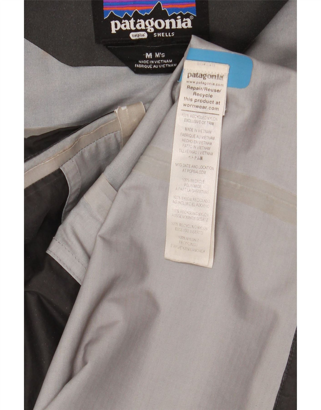 Jachetă de ploaie cu glugă pentru bărbați Patagonia UK 38 Medium Blue Nylon