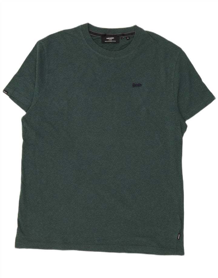 Tricou Superdry Bărbați Top XL Verde Bumbac