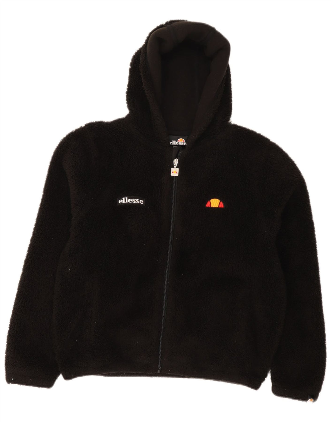 Jachetă fleece cu glugă pentru fete Ellesse 12-13 ani poliester negru