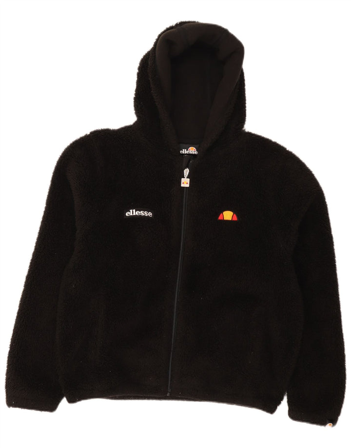 Jachetă fleece cu glugă pentru fete Ellesse 12-13 ani poliester negru