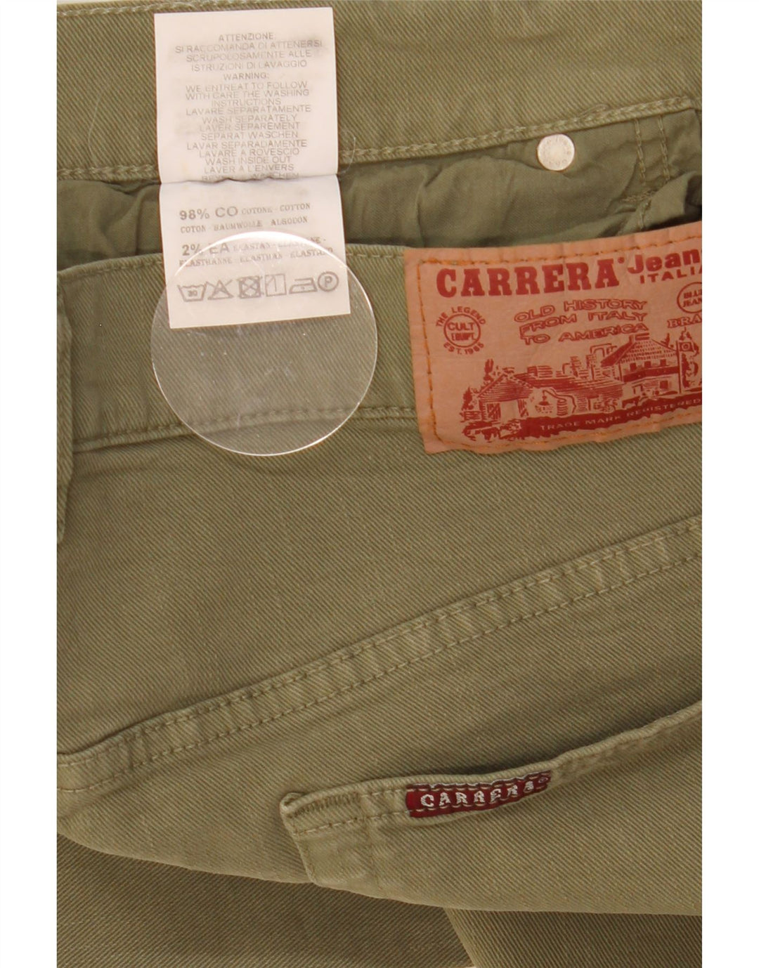 Blugi slim pentru bărbați Carrera W34 L33 bumbac verde