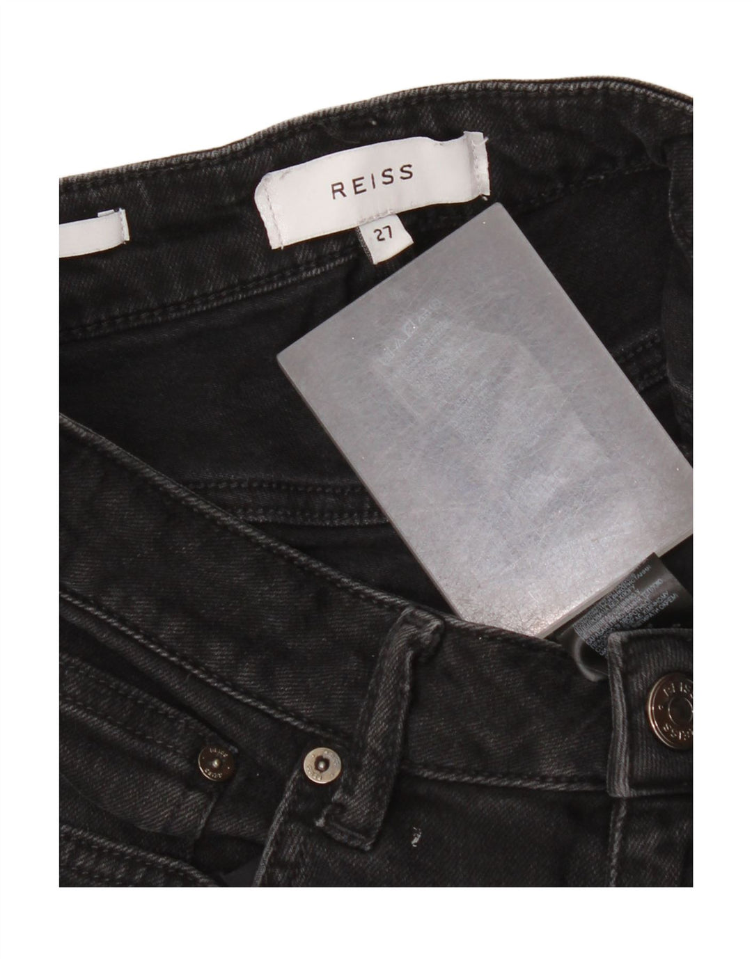 Blugi subțiri pentru femei Reiss W27 L26 bumbac negru