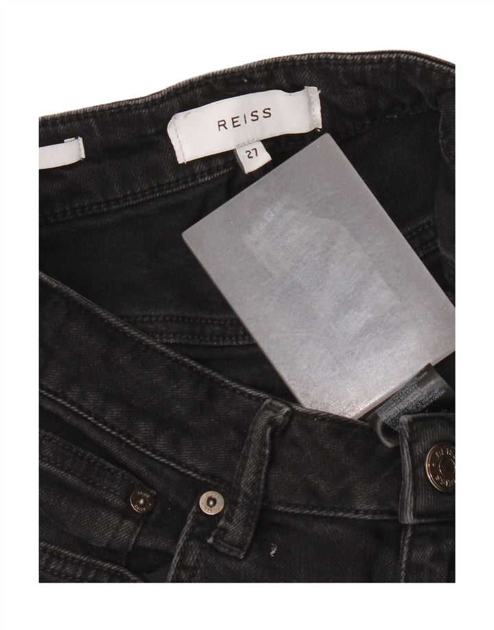 Blugi subțiri pentru femei Reiss W27 L26 bumbac negru