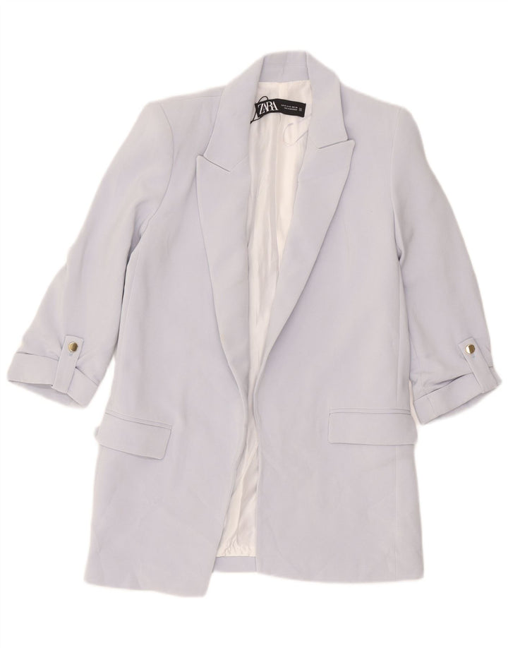 Jachetă Blazer deschisă pentru femei Zara UK 6 XS Violet Poliester