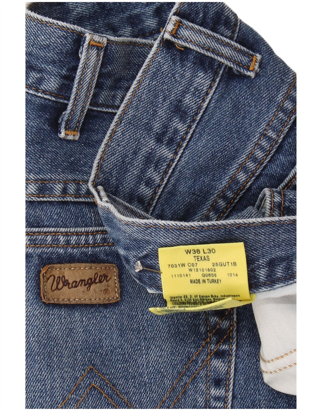 Blugi drepte pentru bărbați Wrangler Texas W38 L30 Bumbac albastru